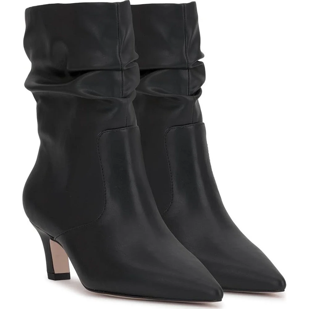 NWOB Jessica Simpson womens Vyluna Kitten Heel Slouch‎ Booties Black Size 7